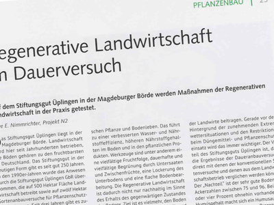 Regenerative Landwirtschaft im Dauerversuch