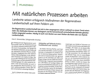 Regenerative Landwirtschaft im GetreideMagazin der DLG