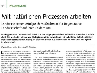 Berichterstattung im Getreidemagazin der DLG